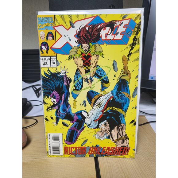 X-Force #34 (1994) Marvel Comics NM 3 Marvel Masterprints Cards Inside - Picture 1 of 7